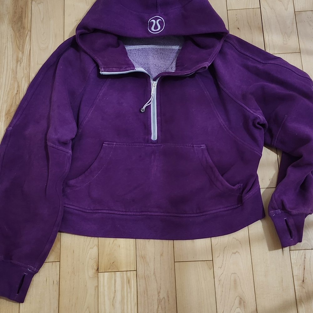 lululemon athletica Crop Purple Hoodie Sweater Size 6 No Size Tag